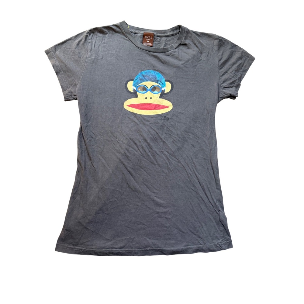 Paul Frank Julius Monkey Swimming Goggles T-Shirt Gray Juniors Medium JT8754